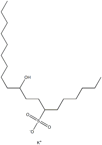 10-Hydroxynonadecane-7-sulfonic acid potassium salt Struktur