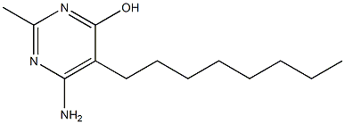 6-Amino-2-methyl-5-octyl-4-pyrimidinol Struktur