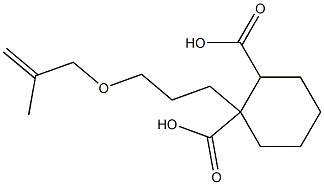 1,2-Cyclohexanedicarboxylic acid hydrogen 1-[3-(methallyloxy)propyl] ester Struktur