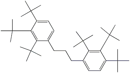 1,3-Bis(2,3,4-tri-tert-butylphenyl)propane Struktur