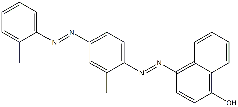 4-[4-(2-Methylphenylazo)-2-methylphenylazo]-1-naphthol Struktur