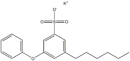 3-Hexyl-5-phenoxybenzenesulfonic acid potassium salt Struktur