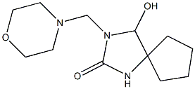 3-Morpholinomethyl-4-hydroxy-2-oxo-1,3-diazaspiro[4.4]nonane Struktur