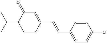 6-Isopropyl-3-[(E)-2-(4-chlorophenyl)ethenyl]-2-cyclohexen-1-one Struktur