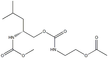 (+)-[(R)-1-[[(2-Acetyloxyethyl)carbamoyl]oxymethyl]-3-methylbutyl]carbamic acid methyl ester Struktur