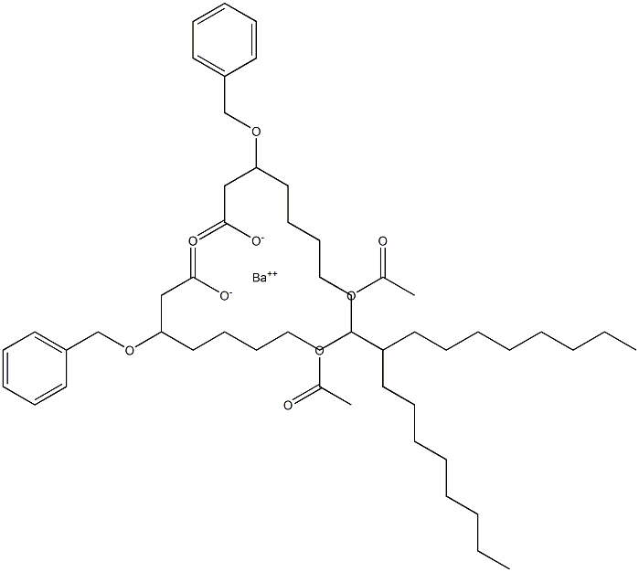 Bis(3-benzyloxy-9-acetyloxystearic acid)barium salt Struktur