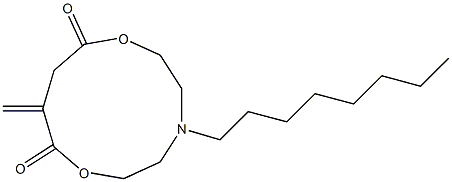 10-Methylene-5-octyl-5-aza-2,8-dioxacycloundecane-1,9-dione Struktur