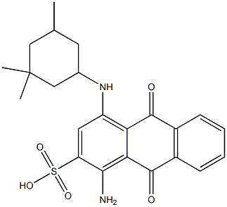 1-Amino-9,10-dihydro-4-[(3,3,5-trimethylcyclohexyl)amino]-9,10-dioxoanthracene-2-sulfonic acid Struktur