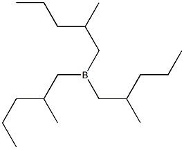 Tris(2-methylpentyl)borane Struktur