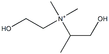 1-Hydroxy-N-(2-hydroxyethyl)-N,N-dimethyl-2-propanaminium Struktur