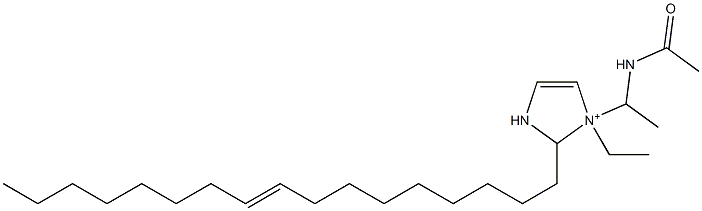 1-[1-(Acetylamino)ethyl]-1-ethyl-2-(9-heptadecenyl)-4-imidazoline-1-ium Struktur