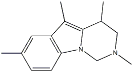 2,4,5,7-Tetramethyl-1,2,3,4-tetrahydropyrimido[1,6-a]indole Struktur