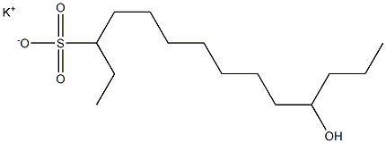 11-Hydroxytetradecane-3-sulfonic acid potassium salt Struktur