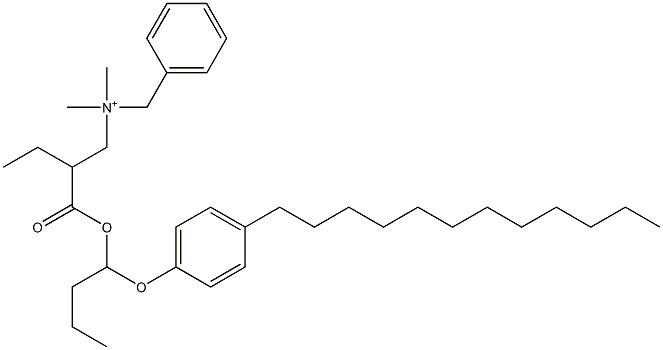 N,N-Dimethyl-N-benzyl-N-[2-[[1-(4-dodecylphenyloxy)butyl]oxycarbonyl]butyl]aminium Struktur