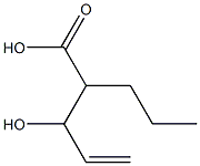 2-Propyl-3-hydroxy-4-pentenoic acid Struktur