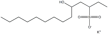 5-Hydroxytetradecane-3-sulfonic acid potassium salt Struktur