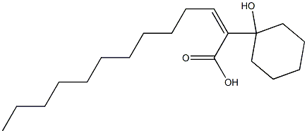 (Z)-2-(1-Hydroxycyclohexyl)-2-tridecenoic acid Struktur