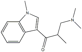 1-Methyl-3-[2-methyl-3-(dimethylamino)propionyl]-1H-indole Struktur