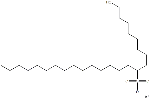 1-Hydroxytetracosane-9-sulfonic acid potassium salt Struktur