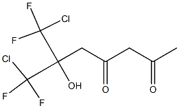 7-Chloro-6-(chlorodifluoromethyl)-7,7-difluoro-6-hydroxy-2,4-heptanedione Struktur