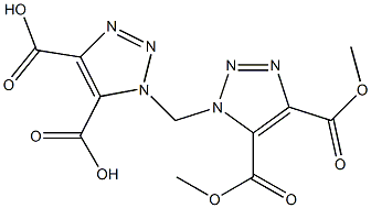 1,1'-Methylenebis(1H-1,2,3-triazole-4,5-dicarboxylic acid dimethyl) ester Struktur