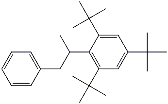 2-(2,4,6-Tri-tert-butylphenyl)-1-phenylpropane Struktur