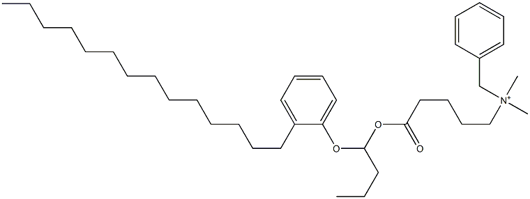 N,N-Dimethyl-N-benzyl-N-[4-[[1-(2-tetradecylphenyloxy)butyl]oxycarbonyl]butyl]aminium Struktur