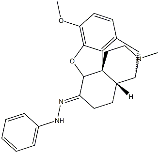 17-Methyl-3-methoxy-4,5-epoxymorphinan-6-one phenyl hydrazone Struktur