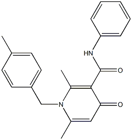 1-(4-Methylbenzyl)-1,4-dihydro-2,6-dimethyl-N-phenyl-4-oxopyridine-3-carboxamide Struktur