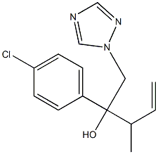 1-(4-Chlorophenyl)-1-(1-methyl-2-propenyl)-2-(1H-1,2,4-triazol-1-yl)ethanol Struktur