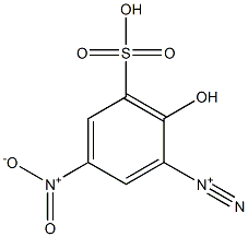 2-Hydroxy-5-nitro-3-sulfobenzenediazonium Struktur