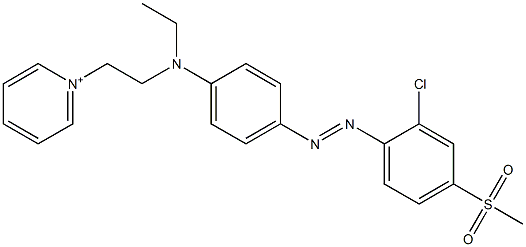 1-[2-[[4-[[2-Chloro-4-(methylsulfonyl)phenyl]azo]phenyl]ethylamino]ethyl]pyridinium Struktur