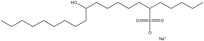 12-Hydroxyhenicosane-6-sulfonic acid sodium salt Struktur