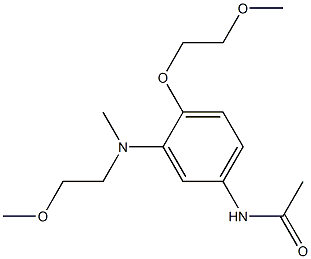 4'-(2-Methoxyethoxy)-3'-[N-methyl-N-(2-methoxyethyl)amino]acetanilide Struktur