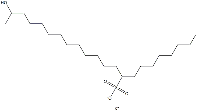 21-Hydroxydocosane-9-sulfonic acid potassium salt Struktur