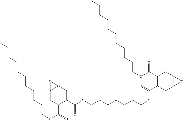 Bis[2-(undecyloxycarbonyl)-4,5-epoxy-1-cyclohexanecarboxylic acid]1,7-heptanediyl ester Struktur