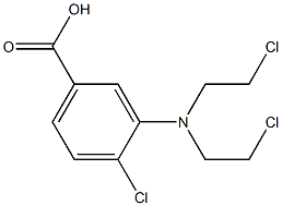 3-[Bis(2-chloroethyl)amino]-4-chlorobenzoic acid Struktur