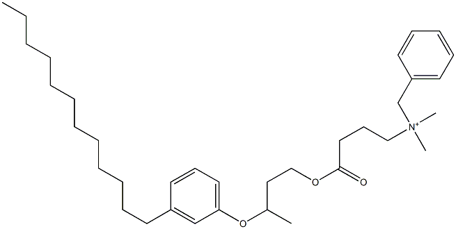 N,N-Dimethyl-N-benzyl-N-[3-[[3-(3-dodecylphenyloxy)butyl]oxycarbonyl]propyl]aminium Struktur