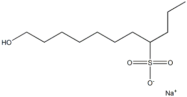 11-Hydroxyundecane-4-sulfonic acid sodium salt Struktur