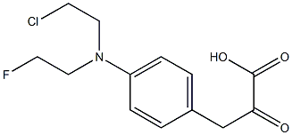 3-[4-[(2-Chloroethyl)(2-fluoroethyl)amino]phenyl]pyruvic acid Struktur