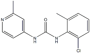 1-(2-Methyl-6-chlorophenyl)-3-(2-methylpyridin-4-yl)urea Struktur