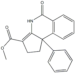 1,4,5,9b-Tetrahydro-9b-(phenyl)-5-oxo-2H-cyclopent[c]isoquinoline-3-carboxylic acid methyl ester Struktur