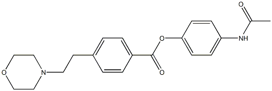 4-(2-Morpholinoethyl)benzoic acid 4-(acetylamino)phenyl ester Struktur