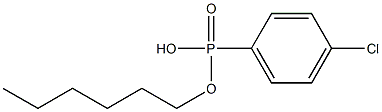 4-Chlorophenylphosphonic acid hydrogen hexyl ester Struktur