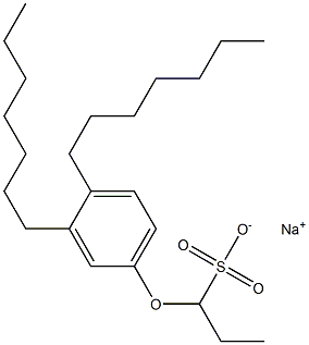 1-(3,4-Diheptylphenoxy)propane-1-sulfonic acid sodium salt Struktur