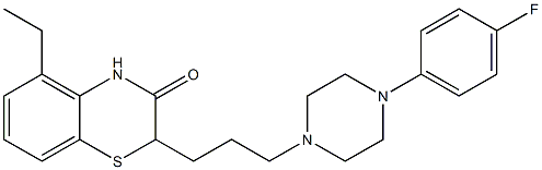 2-[3-[4-(4-Fluorophenyl)piperazin-1-yl]propyl]-5-ethyl-2H-1,4-benzothiazin-3(4H)-one Struktur