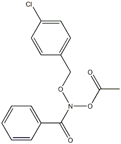 N-Acetoxy-N-(4-chlorobenzyloxy)benzamide Struktur