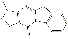 1-Methyl-1,2,4a,10-tetraaza-9-thiacyclopenta[b]fluoren-4(1H)-one Struktur