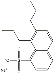 7,8-Dipropyl-1-naphthalenesulfonic acid sodium salt Struktur