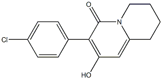 6,7,8,9-Tetrahydro-2-hydroxy-3-(4-chlorophenyl)-4H-quinolizin-4-one Struktur